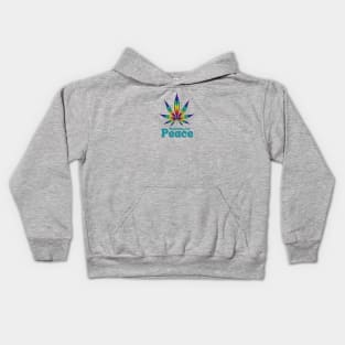 Peace-Weed Leaf-Meditation Kids Hoodie